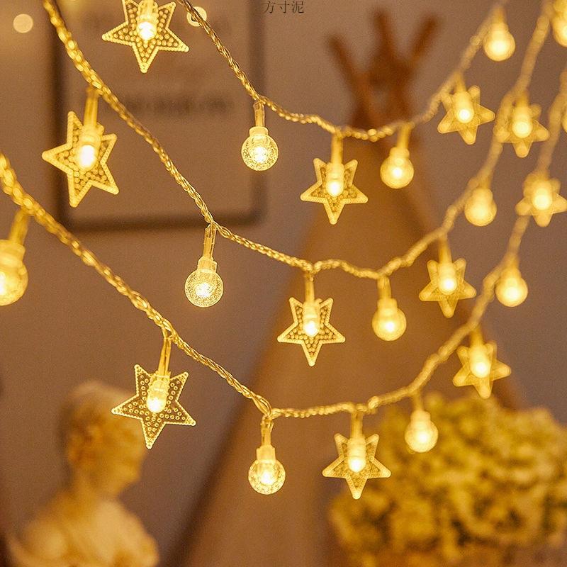 

10M 80LED Star String Lights Battery in Fairy String Lights Waterproof Extendable for Indoor Outdoor Wedding Party Decoration USB&1.5M 10LED