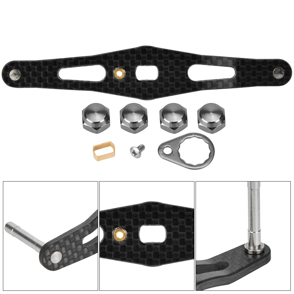 Carbon Fiber Replacement Fishing Water Drop Reel Handle Rocker for Baitcasting(B 95mm)