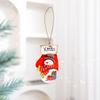 Christmas Hanging Tree Wooden Ornaments Featuring Santa Snowman Cheer Holiday
