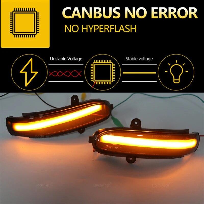 For Mercedes Benz C Class W203 S203 CL203 LED Side Rearview Mirror Indicator Blinker Repeater Dynamic Turn Signal Light