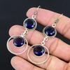 Natural London Topaz Gemstone Drop/Dangle Blue Earrings 925 Sterling Silver