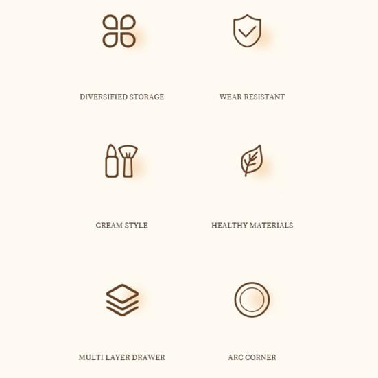 Makeup Organizer with Double Drawers Large Capacity Cosmetic Storage Box Bathroom Countertop Organizer