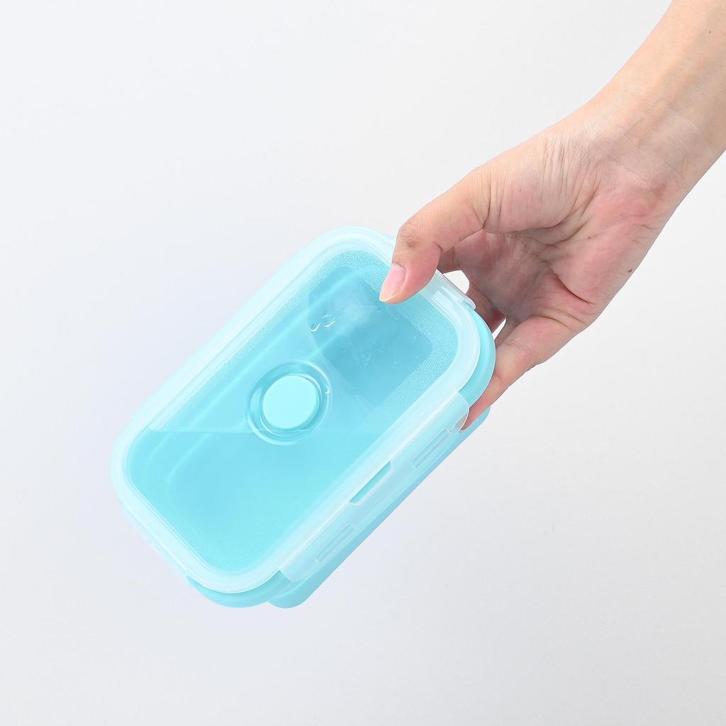 Collapsible Silicone Lunch Box: Portable, High-Temperature Resistant, Fresh-Keeping Bowl for Outdoor and Travel Use