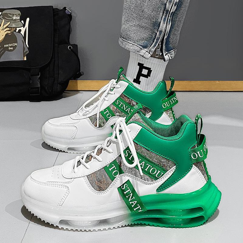 

Высокие спортивные туфли мужские туфли осень и зима новые мужские студенческие молодежные спортивные беговые повседневные туфли с мягкой подошвой с высокой подошвой 39