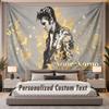 Custom Name Text Tapestry Elvis Presley Personalized Polyester Wall Tapestry For Bedroom And Room