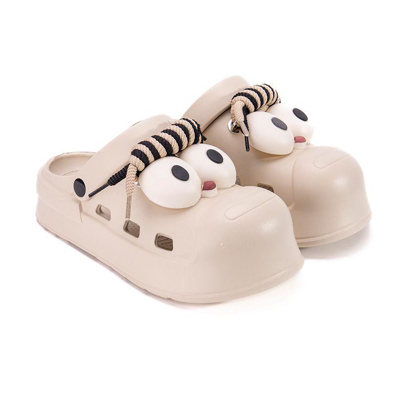 

Hole shoes summer new non-slip couple outer sandals light deodorant high value bag head slippers 36/37 [Standard Size] хакі
