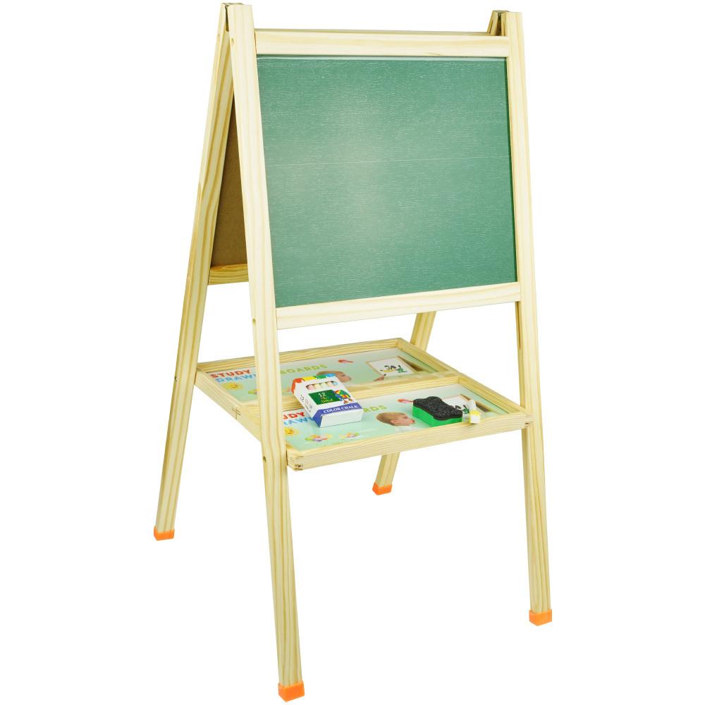 Drewniana tablica magnetyczno-kredowa + puzzle drewniane magnetyczne zestaw