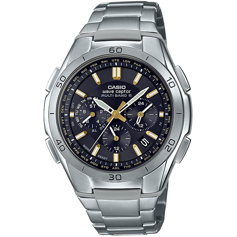 

[Casio] часы wave cepter [] радио солнечные титановые WVQ-M410TD-1A2JF мужские серебряные