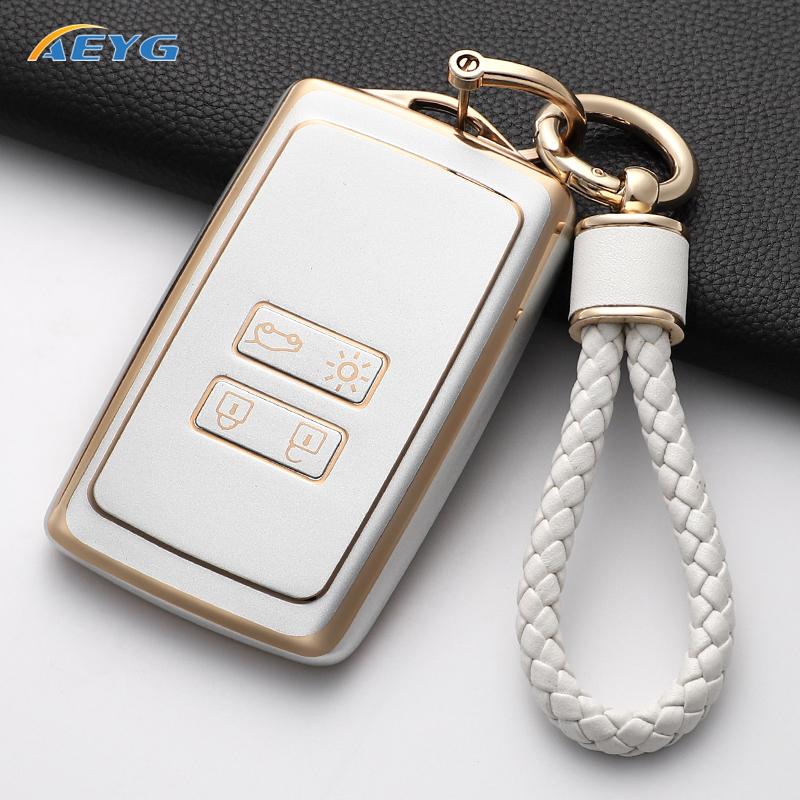 TPU Car Key Case Cover Shell For Renault Koleos Captur Megane Clio Scenic Talisman Arkana For Dacia Sandero Fob Accessories