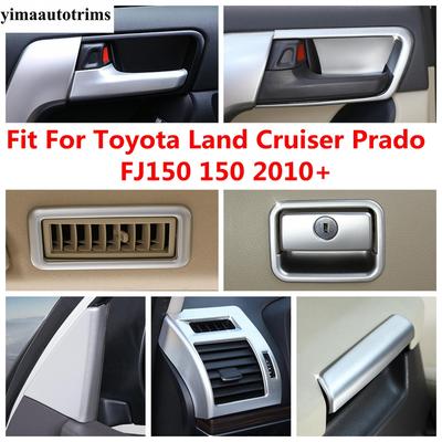 Side Air AC Vent / Head Light / Dashboard Frame Cover Trim Matte Accessories For Toyota Land Cruiser Prado FJ150 150 2010 -