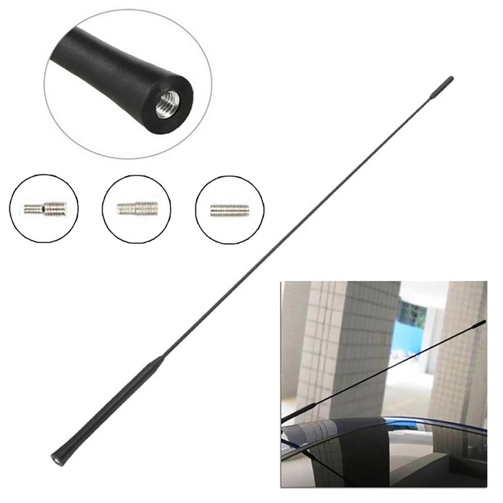 Autoradio Universal Flexible Anti-Lärm Biene Antenne Sting Air Antenne, Auto Universal Dach Radio Antenne 9 Zoll AM/FM modifizierte Antennenstange mit 3 Schrauben