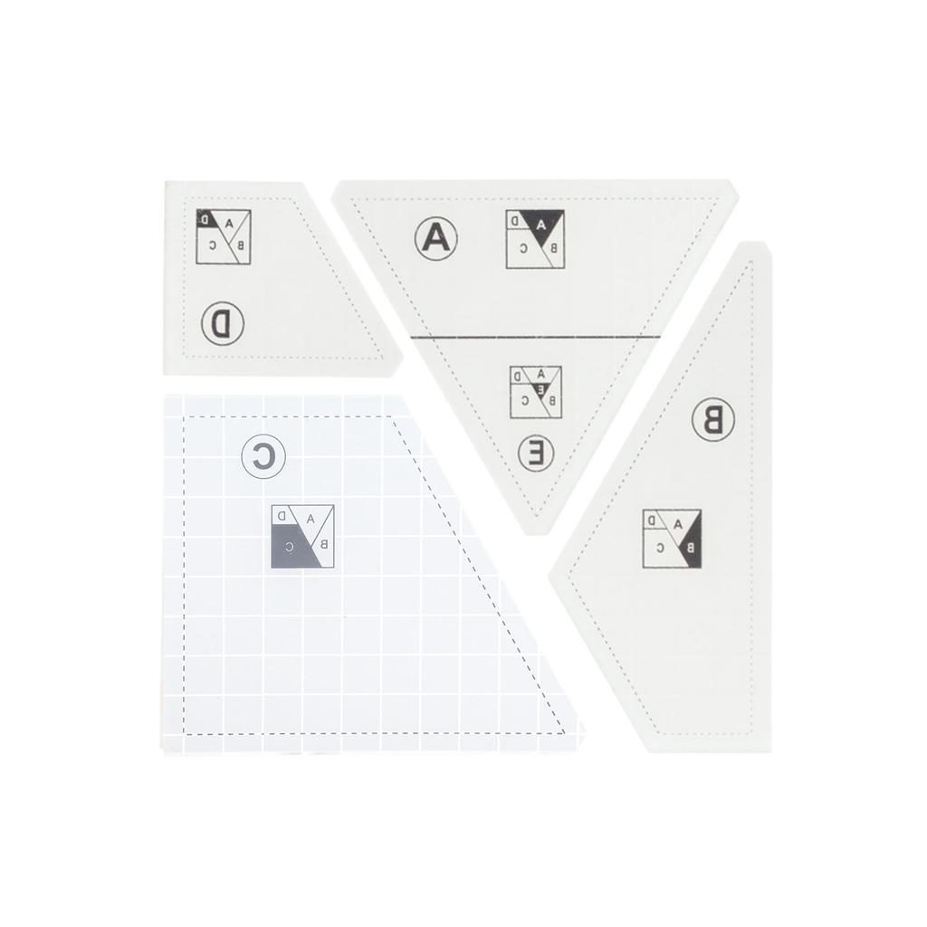 3/4/5ks šicí patchworková pravítka pro přesné měření Čiré akrylové šablony prošívacích pravítek Nástroj Patchworkové pravítko