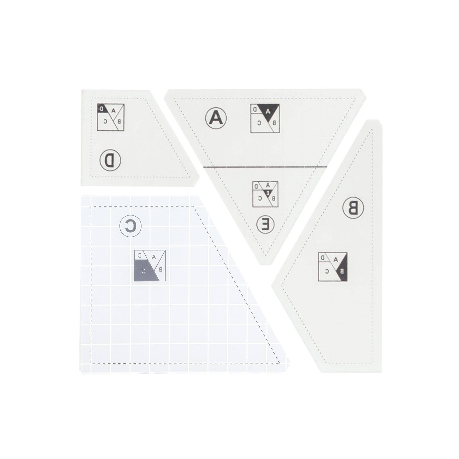 

3/4/5 шт. линеек для шитья и пэчворка для точного измерения прозрачные акриловые линейки для квилтинга шаблоны линейка инструмент для пэчворка D