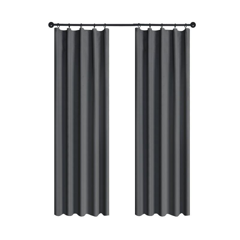 Vollverdunkelungsvorhänge Wasserdicht Sonnenschutzstoff Einfarbig Gestanzt Fertige Vorhänge