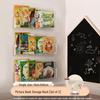 Wall-Mounted Children's Transparent Bookshelf: Punch-Free Storage Rack for Books