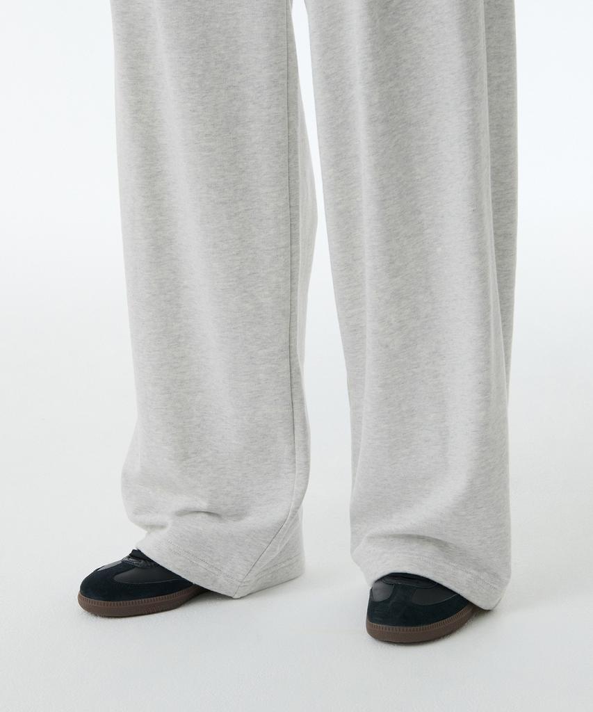 MUSINSA STANDARD WOMAN Women'S Deep Tuck Variable Wide Lounge Sweatpants [Melange Light Grey]
