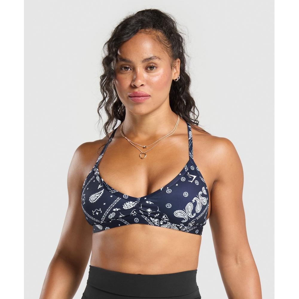 

Gymshark Спортивный бюстгальтер Bandana Bandeau Heavy Blue B1C5S UCYN