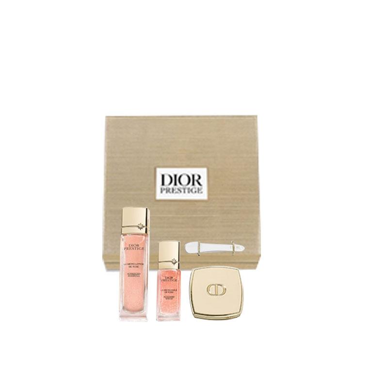 

DIOR Flower Secret Rose Extract Revitalizing Sparkling Water Essence Cream Sample Skin Care Set Firming Anti-Aging Moisturizing білий