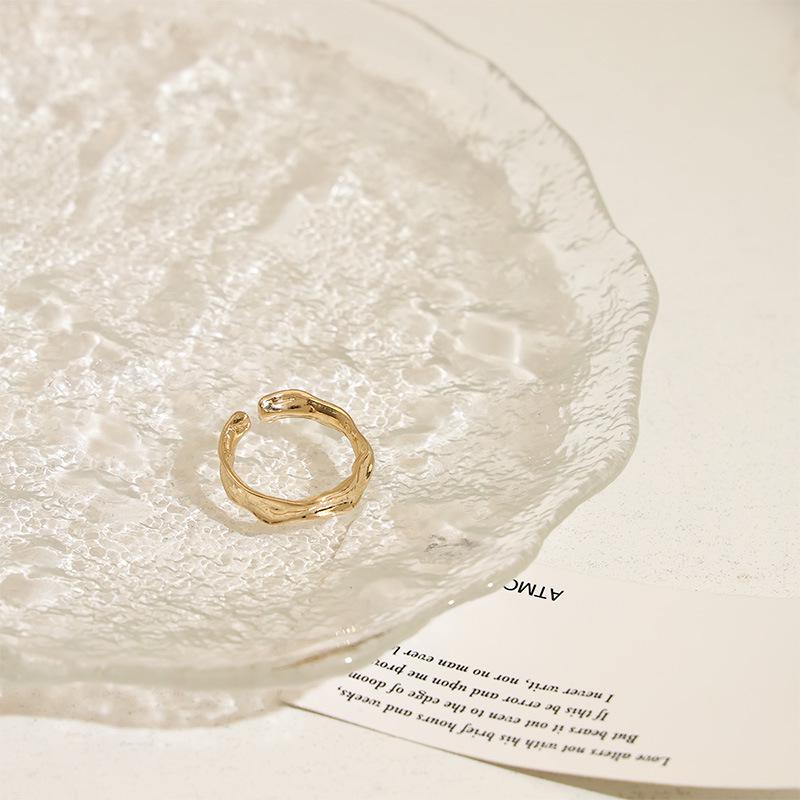 Vintage European & American Open Design Geometric Alloy Ring for Women