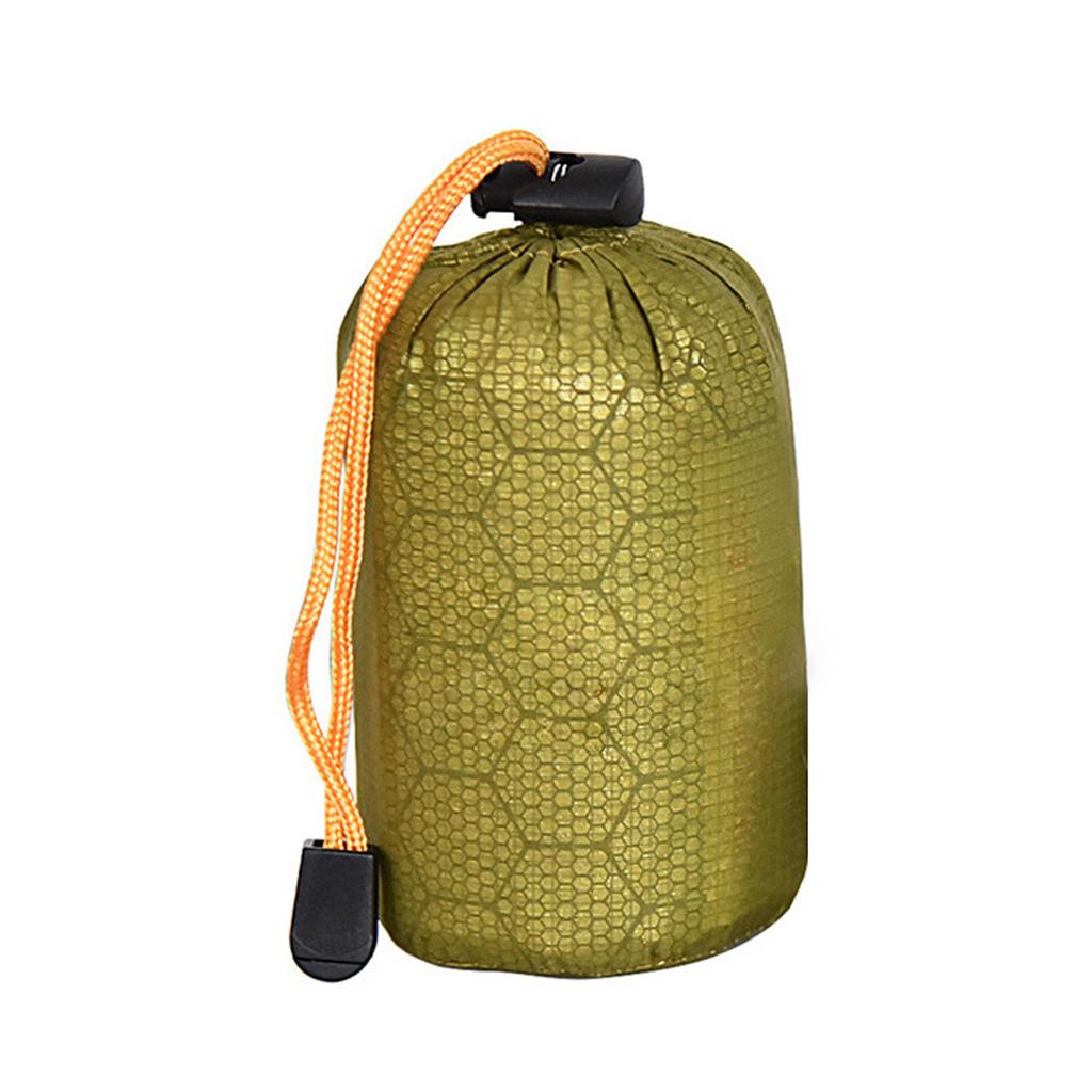 Camping Sleeping Bag Storage Bag Waterproof Stuff Sack Outdoor Drawstring Organizer Pouches with Whistle/Tail Clip