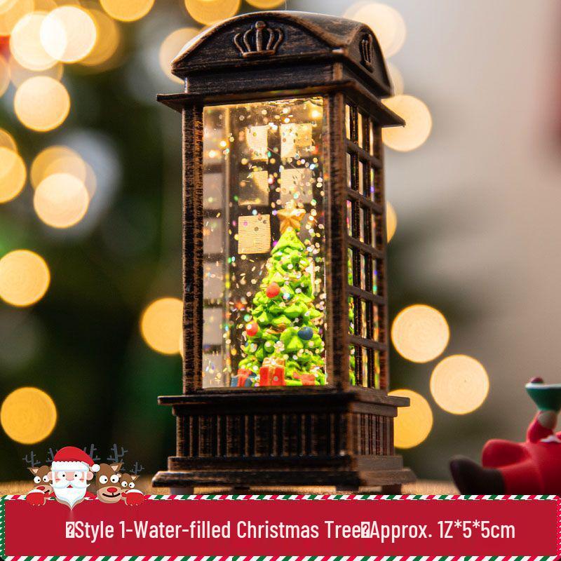 Vintage Light-Up Santa Claus Train Christmas Ornaments for Toddlers