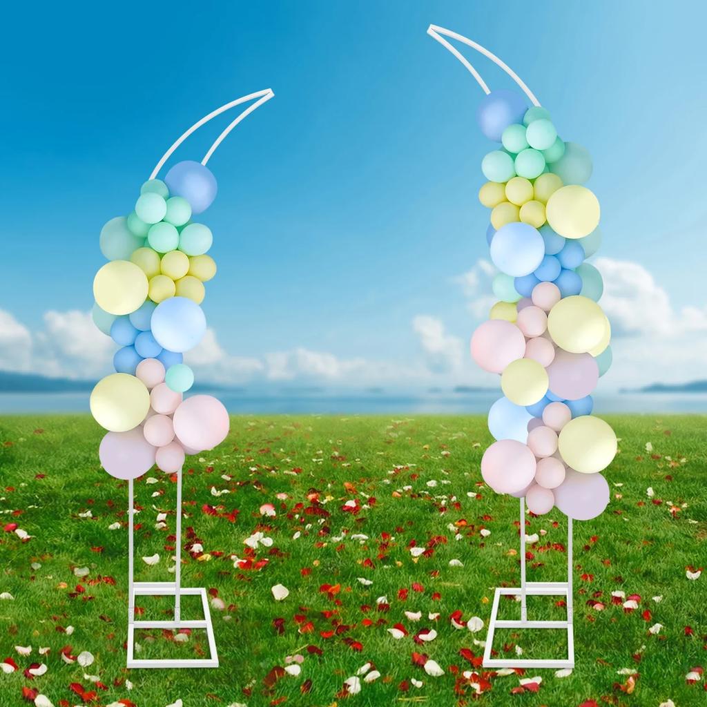 2-Pack Arched Wedding Stands,Steel Tube Floor Standing Arch(11lbs Capacity),Easy Assembly Brackets For Party & Holiday DIY Decor