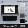 Hidden Ground PLUG Socket,Power Sockets With USB Charge Port,16A Russia Eu FR HDMI Standard POP-UP Floor Outlets 146x120mm