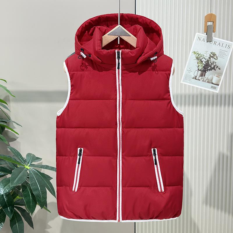 Podzimní a zimní pánská vesta péřová bavlněná bunda ramena teplá vesta svrchní oblečení koňská bunda