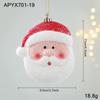 Red and White Sticky Powder Plastic Cartoon Pendant for Christmas Tree Decoration