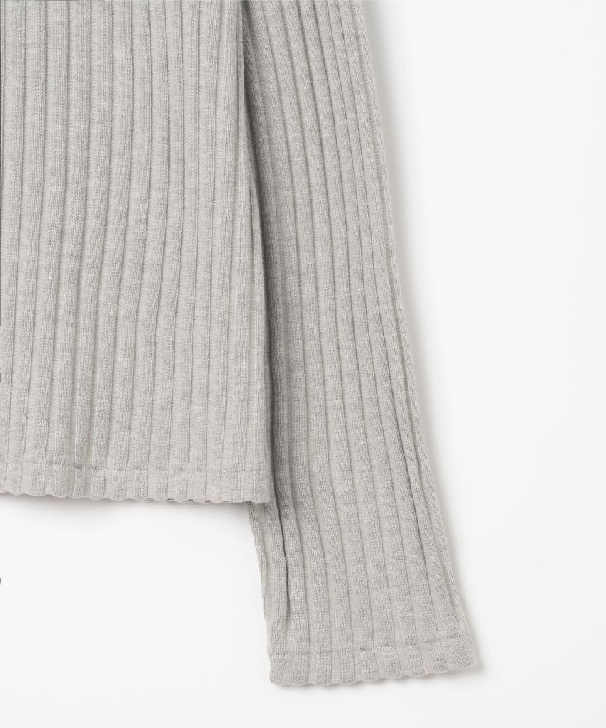 MILLO ARCHIVE Draft Henley Neck Knit [Gray]