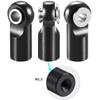 TRZX Aluminum Link Rod End Joint M2.5 CW Ball End Head Axis for SCX10 1/10 RC Car Truck Buggy Crawler (Black)