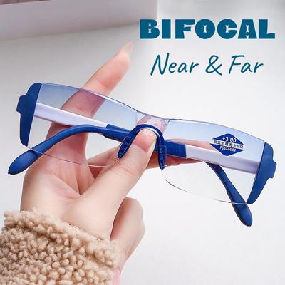 Progresywne okulary do czytania dwuogniskowe damskie męskie vintage retro niebieskie światło blokujące prezbiopię unisex modne okulary do czytania z bliska i daleka
