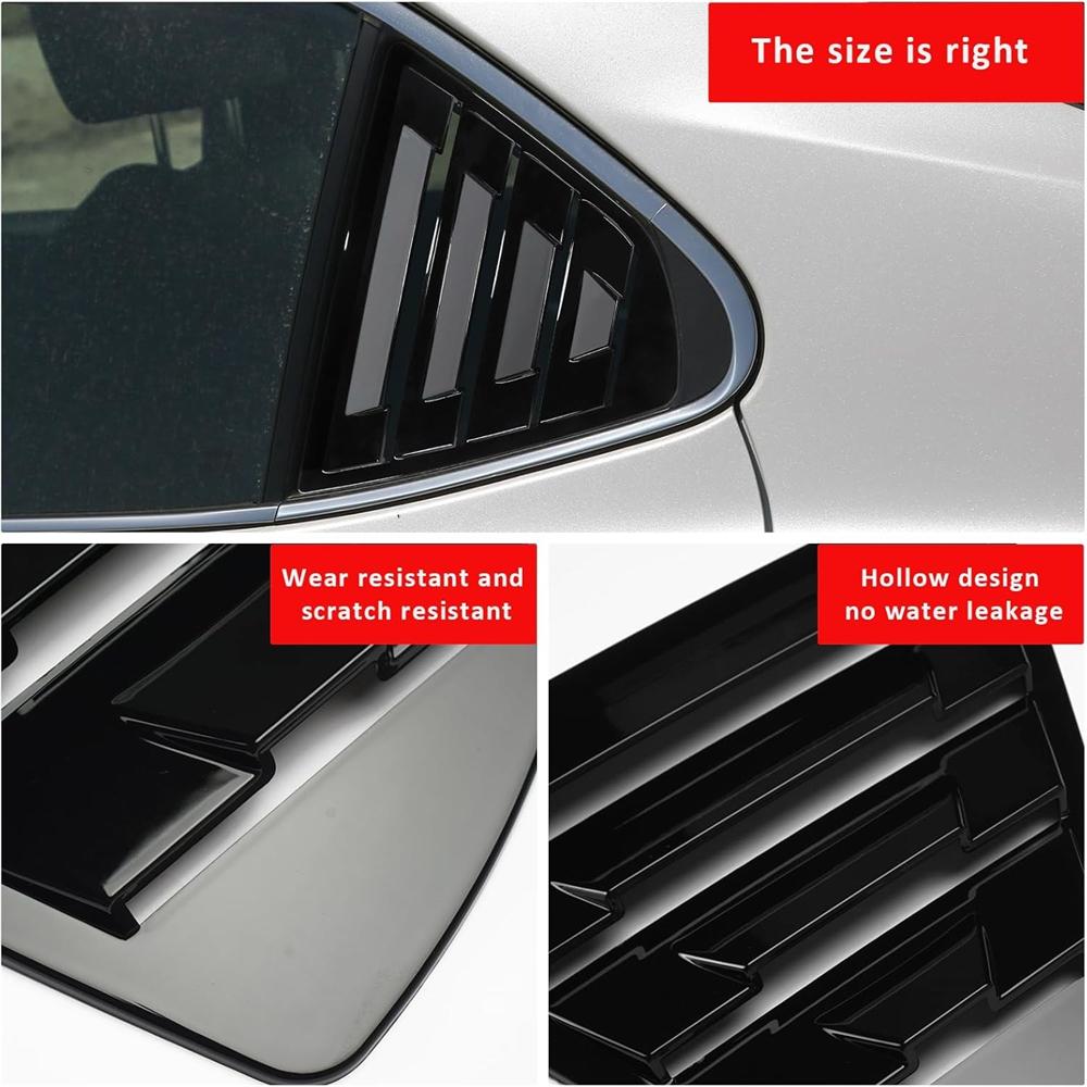 Rear Side Window Louvers for 2018-2024 Toyota Camry Air Vent Scoop Covers