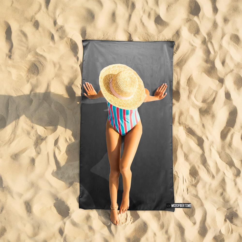 Outdoor Sports Towel Set, Microfiber Water Absorbent And Quick Dry 3-Pack, Soft Sand-Proof Large Size Beach Towel