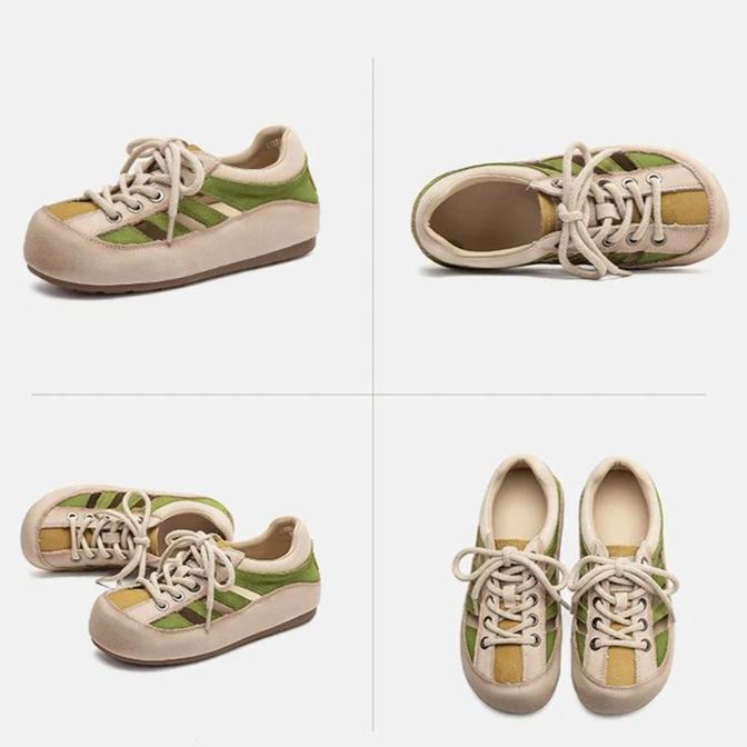 Johnature College Style Hollow-out Sandals Genuine Leather Round Toe Comfortable And Breathable Women's Shoes