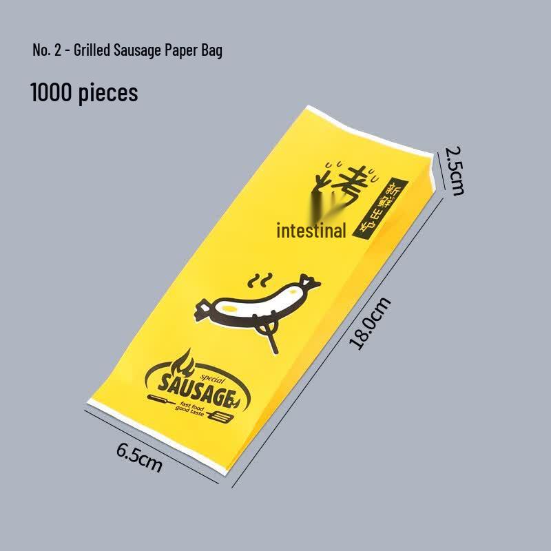 Disposable Oil-Proof Kraft BBQ Takeaway Bags