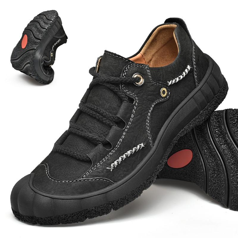 

Модная мужская повседневная обувь, дышащая натуральная кожа, уличная мужская классическая обувь для отдыха, мужская обувь для пешего туризма, альпинизма, треккинга