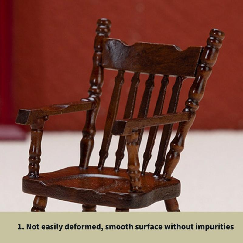 Doll House Rocking Chair Model Realistic Dollhouses Rocking Chair Realistic Play Chair Realistic 1:12 Model Toy