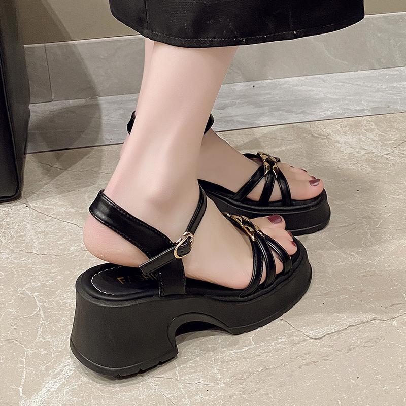 Fashion New Summer Fashionable Casual Women's Sandals Increased Heel Waterproof Platform Wedges Stylish Roman Loafers for Women