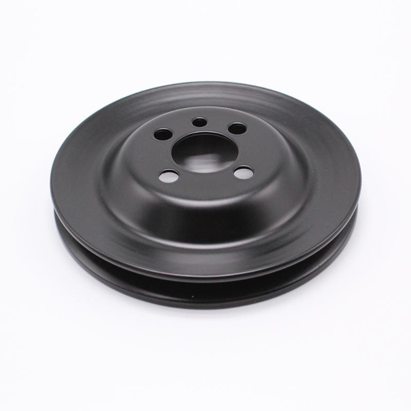 Vehicle Engine Repair Pulley, Steel Crankshaft Belt Service Part with Center Opening, Mounting Holes, and Ref 111143755 for Workshop Maintenance