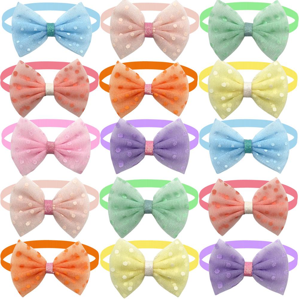 

50/100PCS Dot Style Cat Dog Bow Ties Summer Pet Supplies Dog Accessories Small Dog Bowties Collar Small Dog Grooming Products 50pcs