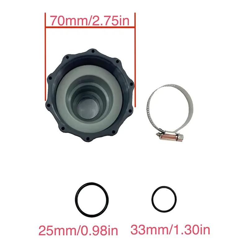 1.25" To 1.5" Type B Hose Adapter and 1.5” To 1.25” Hose Adapter Plunger Valve Connector for Intex Above Ground Pool(2 PCS)