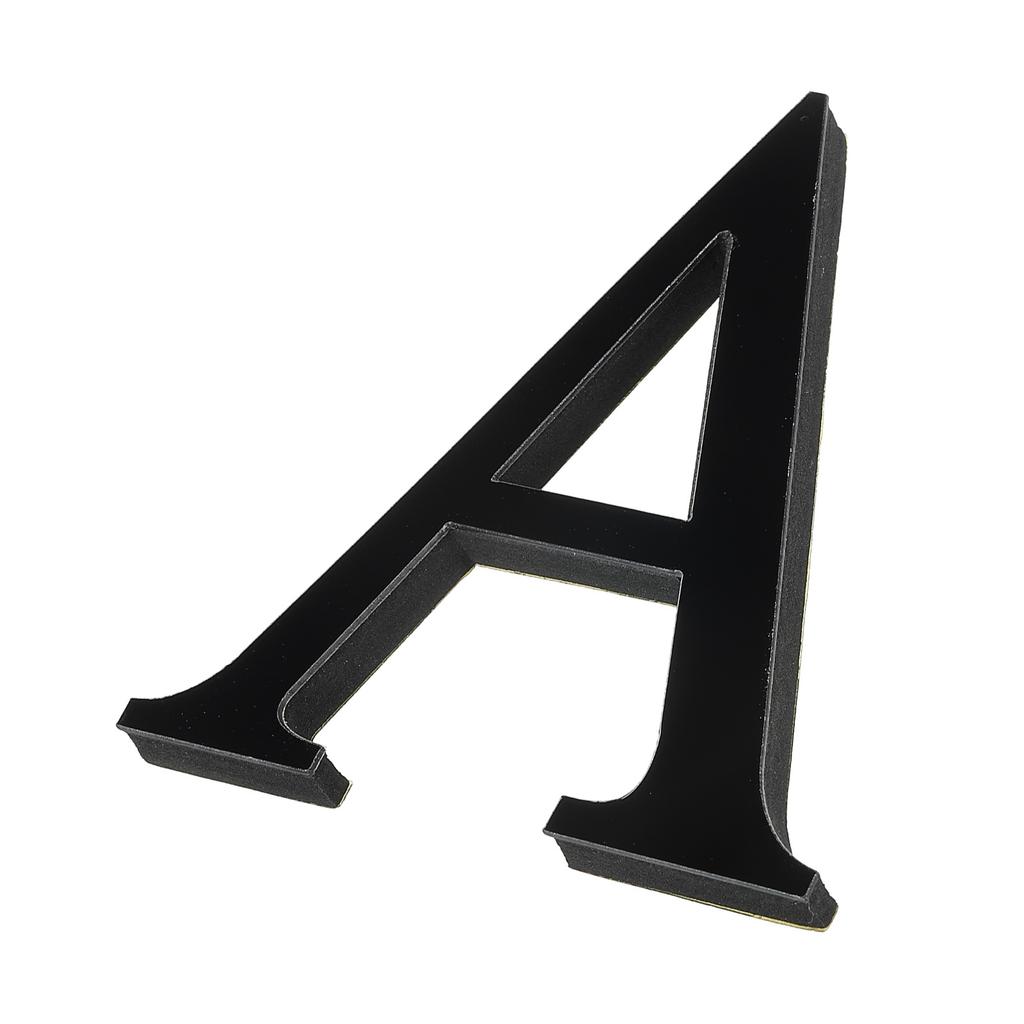 10cm Black 26 English Letters Wall Sticker 3D Mirror Acrylic Wall Sticker Decals Self-Adhesive Decor Wall Art Mural Home Party