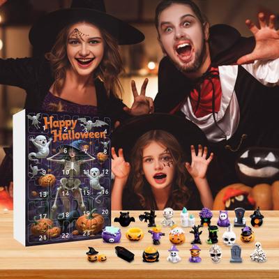 Horror Halloween Advent Calendar Versatile Festive Party 24 Days of Spooky Countdown Pendant Holiday Gifts for Boys Girls