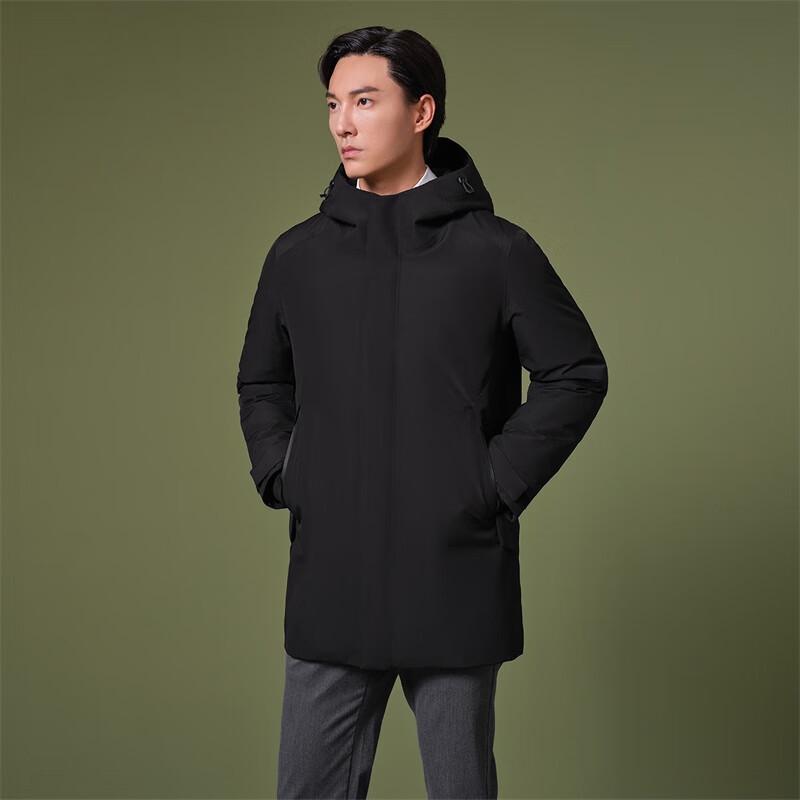 Tamboer Men's Detachable Hood Business Goose Down Jacket TA232579