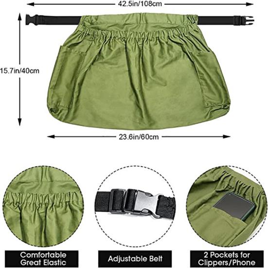 Picking Storage Bag with Adjustable Straps Orchard Picking Bag Tear-Resistant Outdoor Foraging Bag for Fruits Vegetables