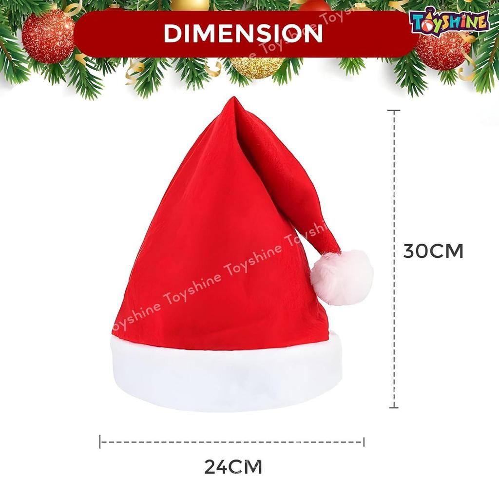 2er-Pack Weihnachtsmannmützen Rote Mütze Kurzer Plüsch mit Weißen Bündchen Vliesstoff Weihnachtsmütze Weihnachtsmannmütze für Erwachsene (rot)