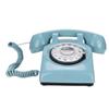 Retro-Festnetztelefon mit Wählscheibe, 60er Jahre, altmodisch, klassisch, kabelgebunden, Festnetztelefon, Grün