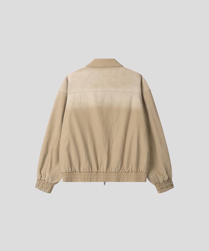 Black Moment Tencel Washed Field Pocket Zip-Up Jacket [Beige]
