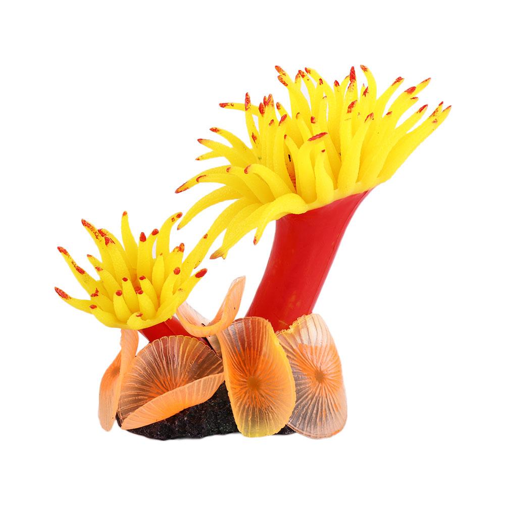 Simulation Aquarienzubehör Buntes Silikon Weich Künstliche Koralle Aquarium Dekoration Korallenriffstein Künstliche Koralle